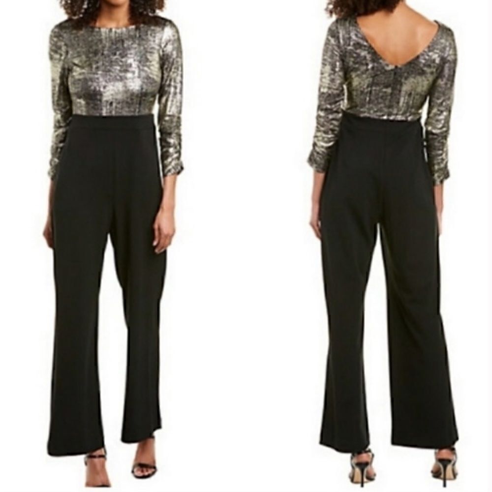 Vince Camuto Black And Gold Jumpsuit size 4 EUC (worn once only)